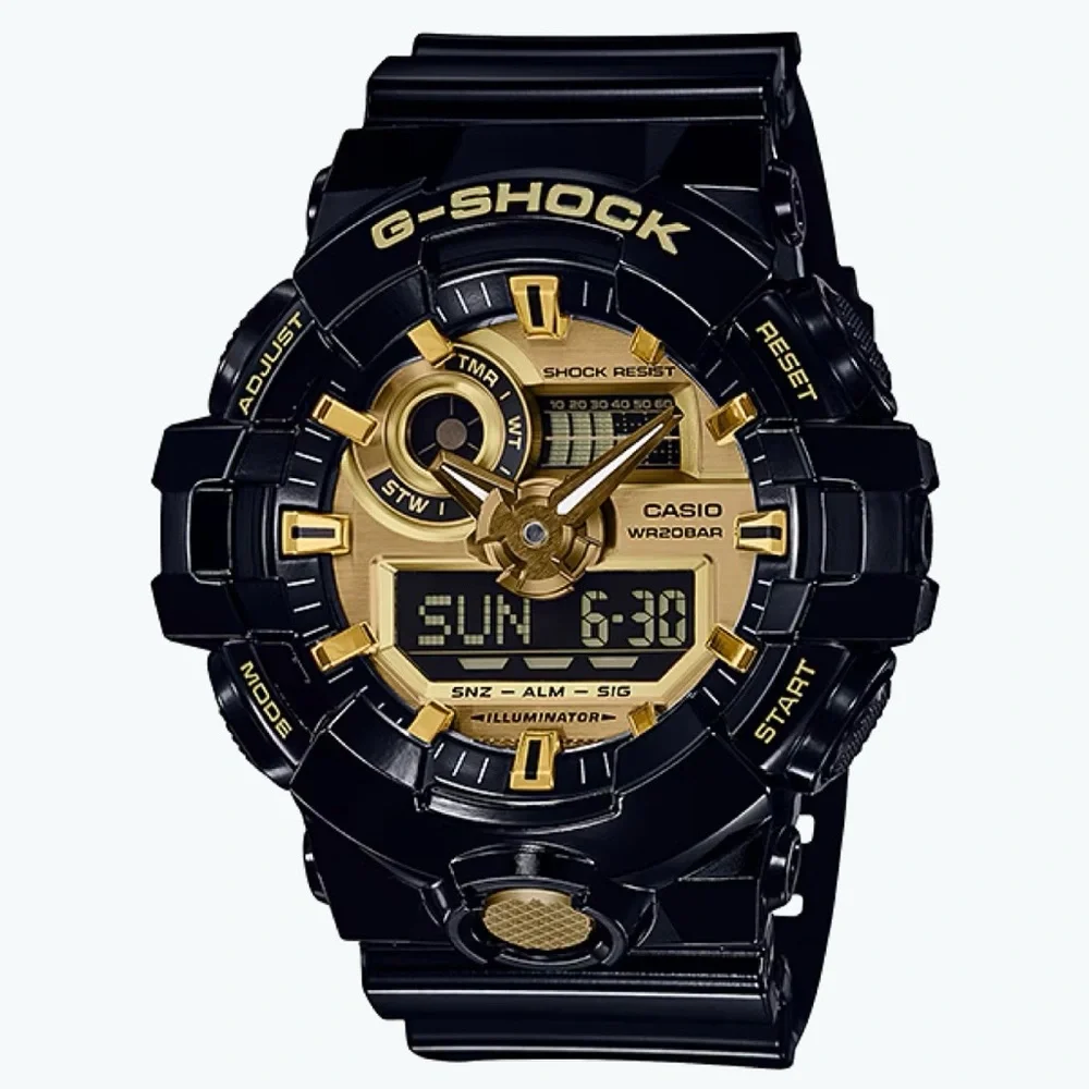 Casio G-Shock GA710GB-1A Analog/Digital Watch (Black/Gold) - Picture 1 of 6